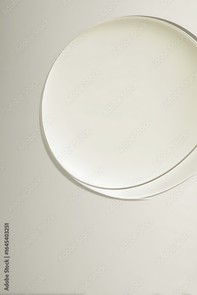 Poster abstract composition with circular geometric elements