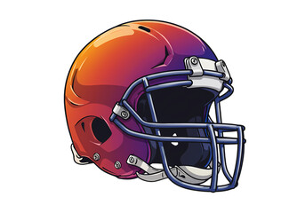 Naklejka premium American Football Helmet: Gradient Design, Sports Equipment, Game Day Graphics isolated on transparent background
