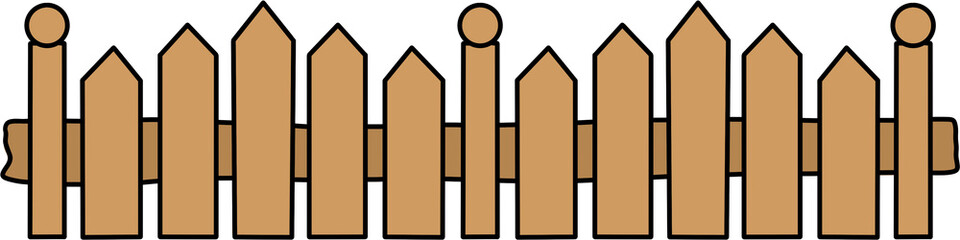 나무 울타리 라인드로잉 아이콘(wood fence line drawing icon)