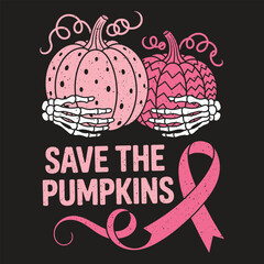 Save The Pumpkins - Breast Cancer Awareness Halloween Theme