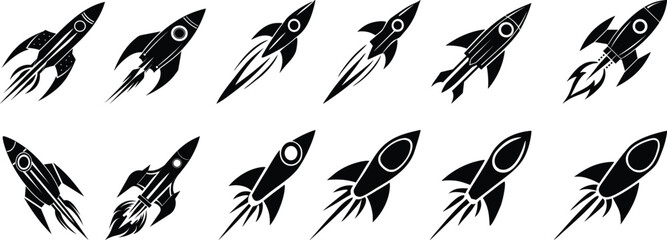 Vector illustration of rocket bundle
