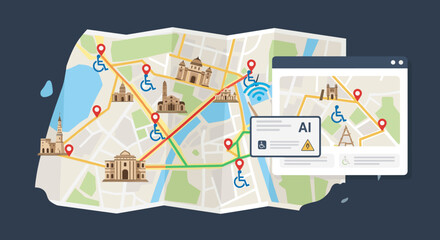 AI powered navigation for accessible tourism