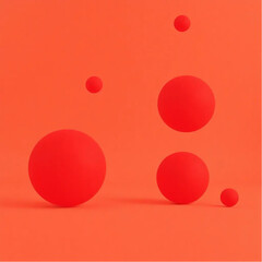 Minimalist warm reds gradient spheres effect