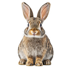 Obraz premium Adorable Brown Rabbit Closeup Studio Shot, isolated on a transparent background