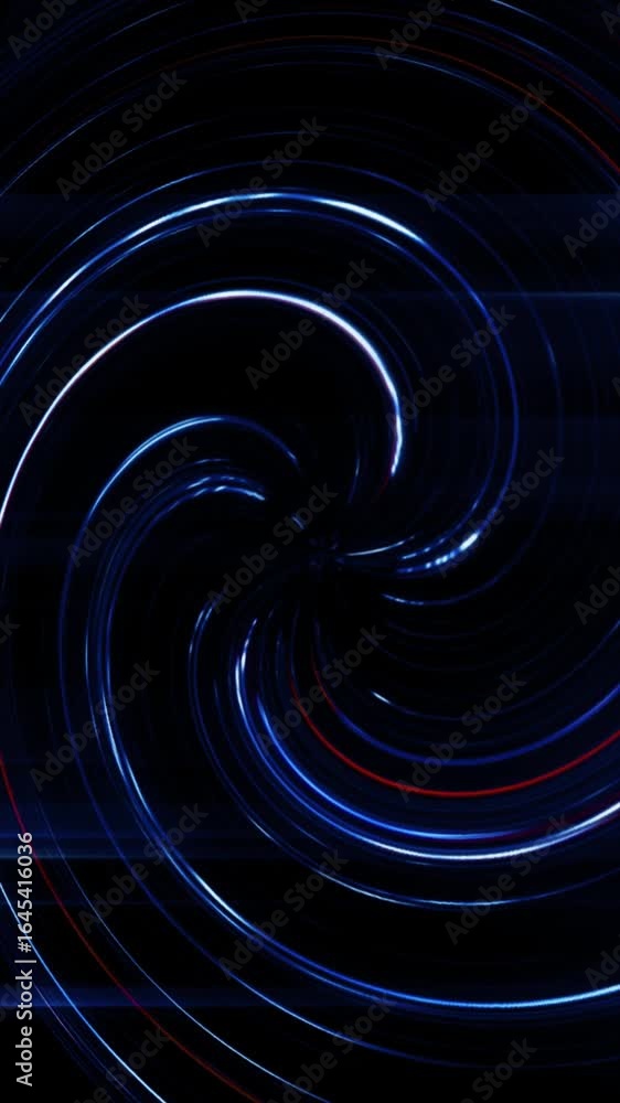 Poster experience a captivating display of abstract motion with swirling blue and red lights creating a mes