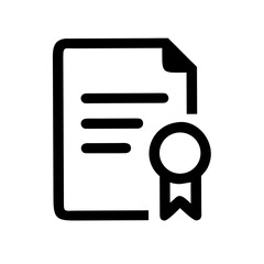 Paper with Ribbon Legal Certification Icon &ndash; Official Document and Certificate Illustration for Approval, Validation, and Authorization