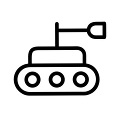 Toy Tank Icon – Kids Play Vehicle, Military Model, Miniature Armored Tank, Educational Toy, Pretend Battle, Playtime Accessory, and Fun Activity Symbol Design