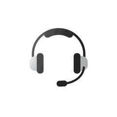 Fototapeta premium Headset: A modern illustration of a sleek headset, the perfect icon for customer service, support, or communication.