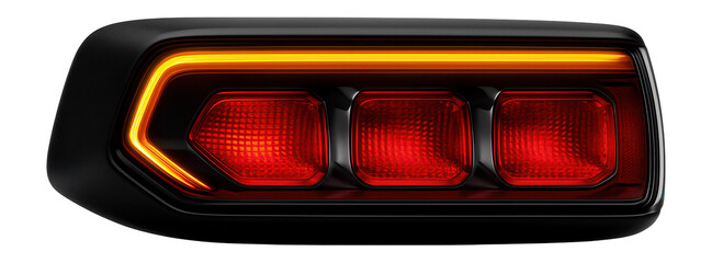 LED rear light cluster with integrated turn signal and brake light sections