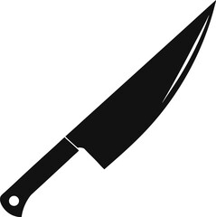 knife silhouette  vector illustaration on white background
