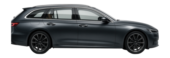 Premium station wagon with quilted leather interior and digital dashboard