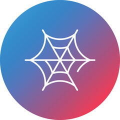 Spider Web Line Gradient Circle Background Icon