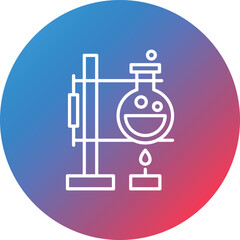 Experiment Line Gradient Circle Background Icon