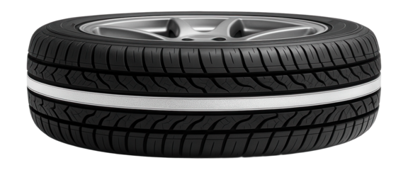 Wide touring tires with reflective sidewalls