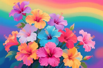 colorful flowers background