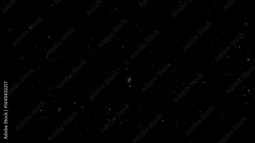 Poster 4k 3d loop glow multicolored star space travel in outer space science fiction abstract background. m