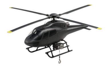 Helicopter with reinforced undercarriage and integrated winch system