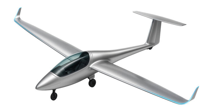 Single-seat glider with bubble canopy and retractable landing gear