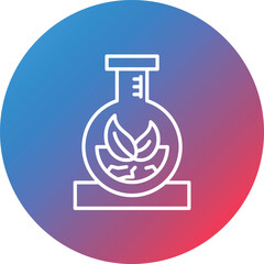 Eco Research Line Gradient Circle Background Icon