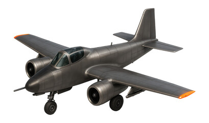 Fototapeta premium Twin-engine ground attack aircraft with low-set wings and reinforced cockpit armor