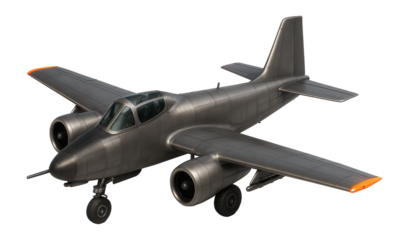 Twin-engine ground attack aircraft with low-set wings and reinforced cockpit armor