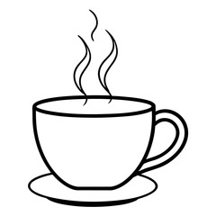 Minimalist Line Art Coffee Cup Vector Illustration
 Minimalist Coffee Cup Vector, Coffee Cup Line Drawing, Elegant Coffee Cup Outline