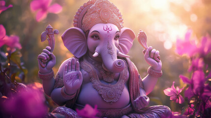Fototapeta premium beautiful statue of lord ganesha