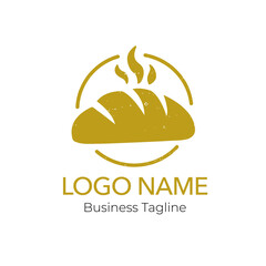 Logo Bread Bakery Food Business Design Template