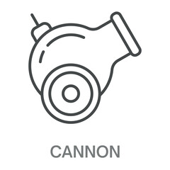 Cannon Simple Style Design Outline Symbol Illustration