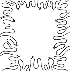 Texture in the form of creatures, worms or algae sticking out along the edges.