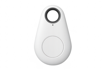 White item tracker on transparent background: locating belongings with ease