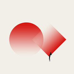 Business transformation vector concept. Symbol of change, opportunity, hard work. Minimal design eps10 illustration.