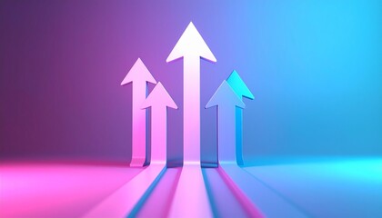 Fototapeta premium Growth and development represented by an upward arrow