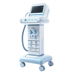 Medical ventilator machine healthcare equipment technology hospital device, isolated on a transparent background