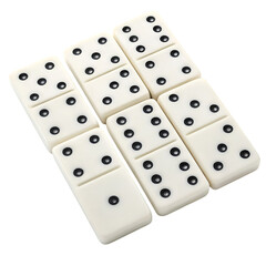 dominoes on white background