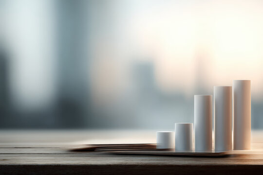 beautifully designed award certificate resting on wooden table softly blurred white text bars conveying ar data in