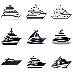Luxury Yacht Illustrations – Vector Nautical Bundle
