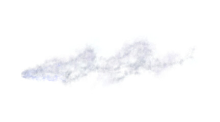 White smoke exhaust emission with transparent background isolated overlay for pollution or industrial effect in compositions