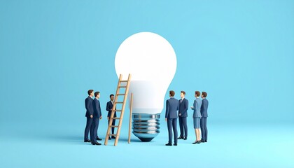 Idea brainstorming and collaboration scene