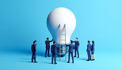 Idea brainstorming and collaboration scene