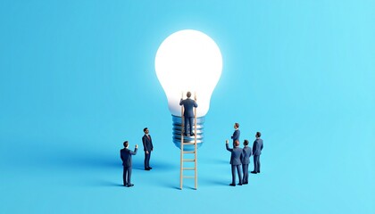 Idea brainstorming and collaboration scene