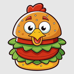 funny cartoon hamburger