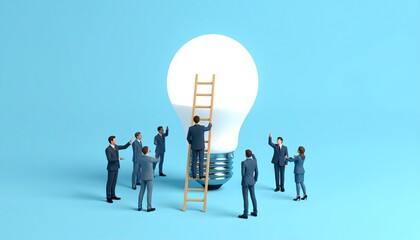 Idea brainstorming and collaboration scene