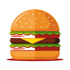 hamburger on a white background