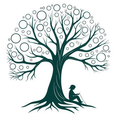 silhouette of a tree