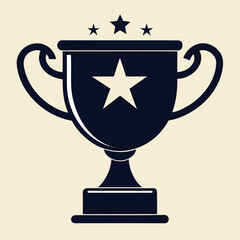 gold cup isolated on white