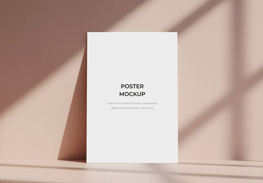 Clean Paper Mockup for Art Print Flyer Display