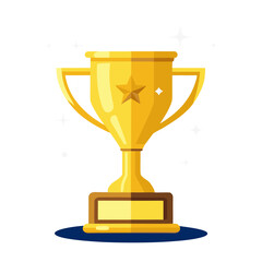 gold cup on a pedestal