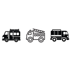 Emergency Vehicle Vector Set