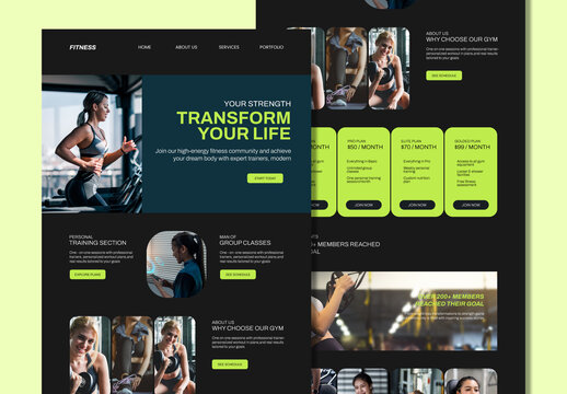 Fitness Landing Page Design